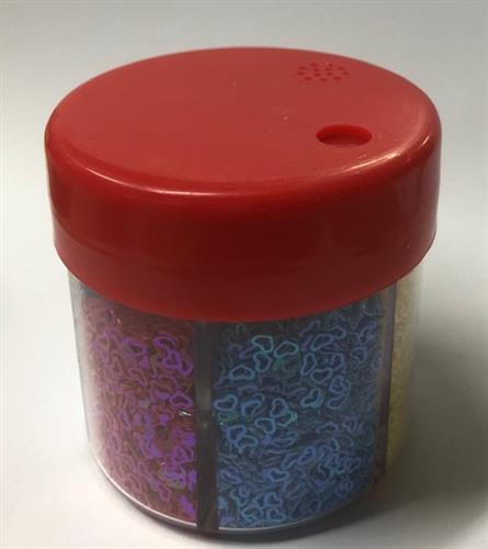 מלחיית פייטים לבבות - 6 צבעים