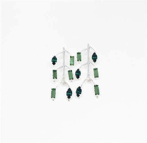 עגילי אודרי כסף