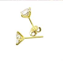 עגילי יהלומים 1 קראט דגם מרטיני | עגילי יהלומים צמודים לאוזן | עגילי יהלומים סוליטר בזול