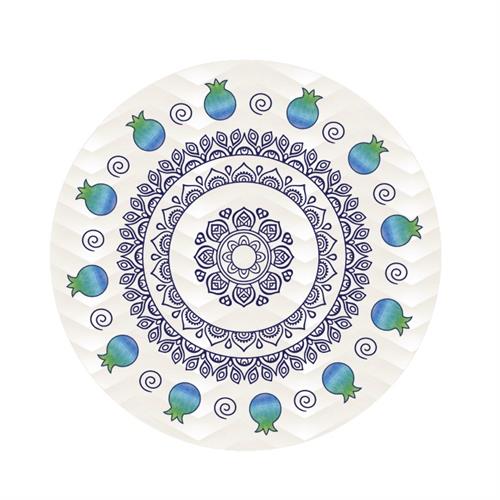 Glass Hot plate for pots - Pomegranate/Mandela