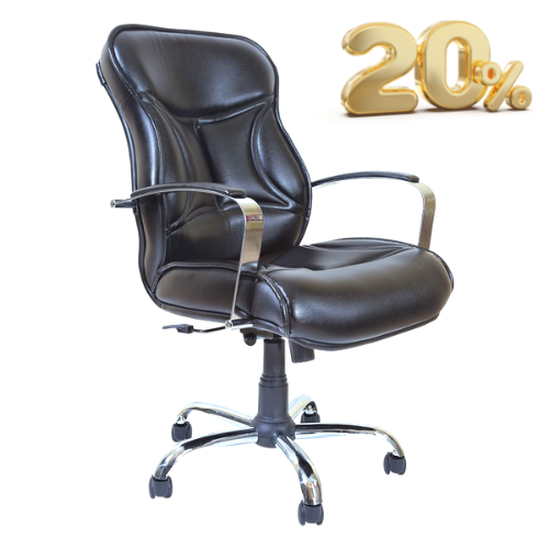 כיסא מנהלים פרמיום ארגונומי דגם LOVO בצבע שחור