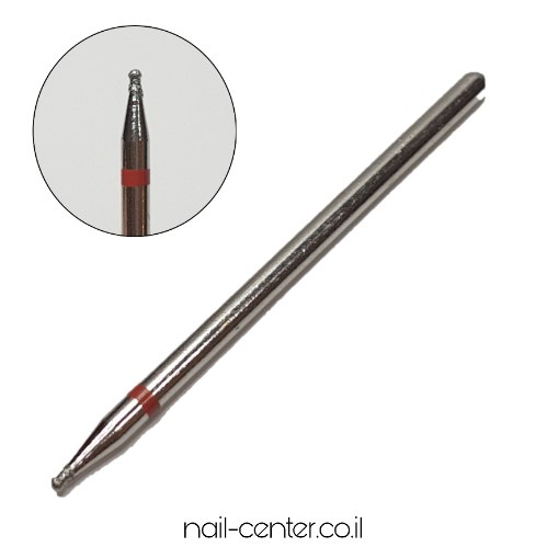 ראש שיוף למניקור - עגול אדום קטן