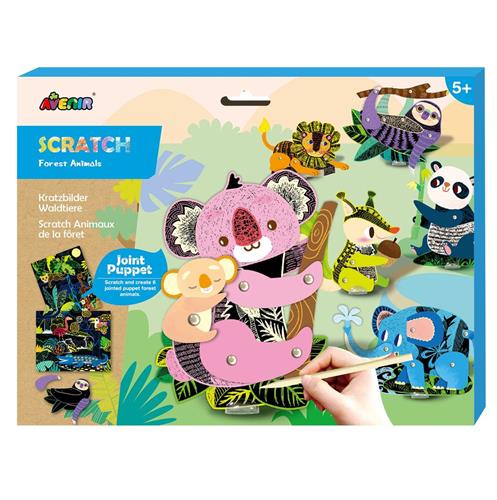 יצירת 6 חיות יער נייר עם חלקים נעים