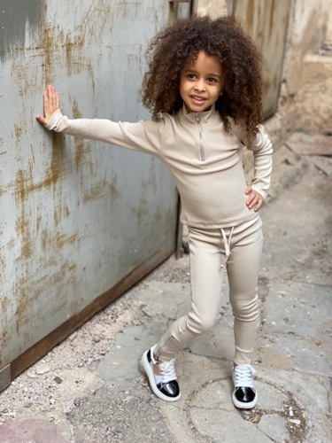 חליפת גולף ריב רוכסנים בז׳ 4-18