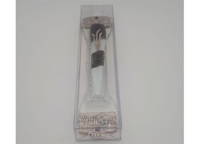 מזוזה זכוכית דגם ירושלים