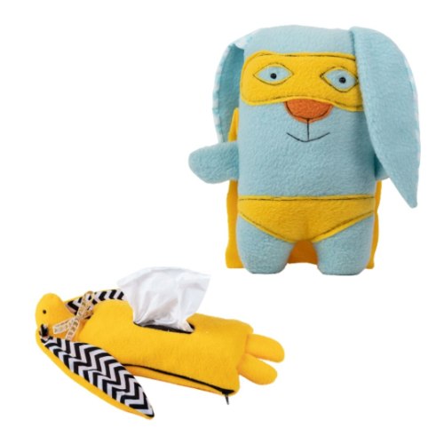 מארז מתנה: בובת גיבור על וללה אפצ'י (ניתן לבחור צבעים)