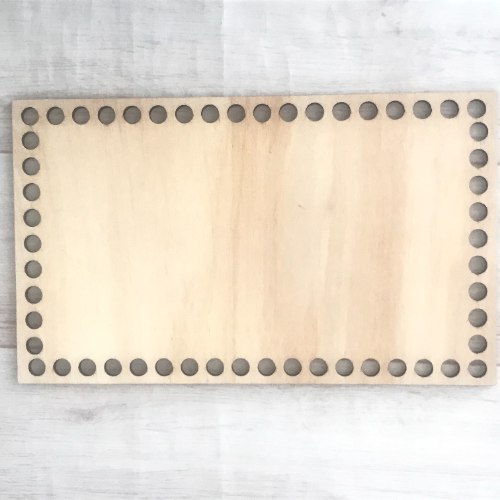 תחתית עץ לסלסלה. תחתיות לסלסלה, תחתית עץ מלבן לסלסלה סרוגה ,בסיס עץ לסלסלה סרוגה , תחתית מלבנית לסלסלה