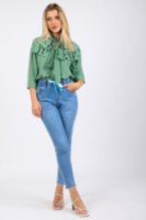 חולצת  ערב שירן ירוק/שחור