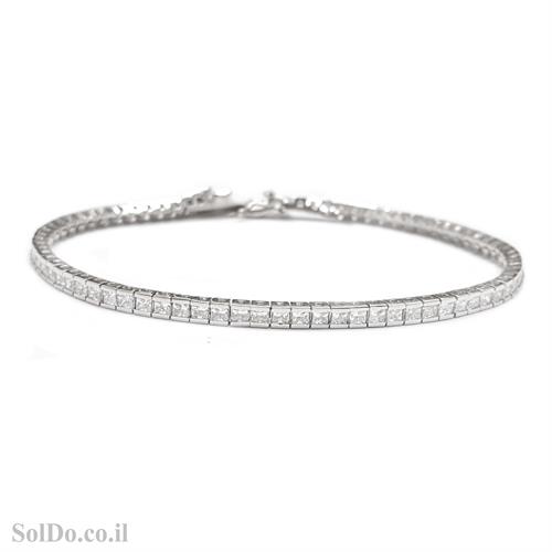 צמיד כסף טניס משובץ אבני זרקון  Z3073 | תכשיטי כסף 925 | צמידי כסף