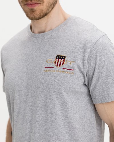 טי שרט GANT צבע אפור