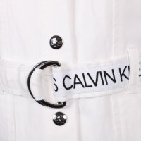 שמלת כפתורים CK לבנה