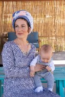 שמלת אימוש- הדפס סגול