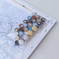 צביעה לפי מספרים - כדורים פורחים בלילה 50X60