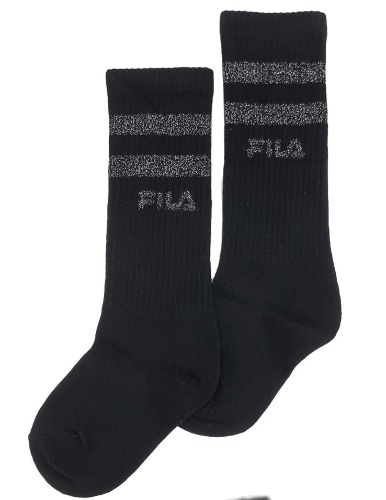 זוג גרביים שחורות פסים כסופים FILA- מידות 25-39