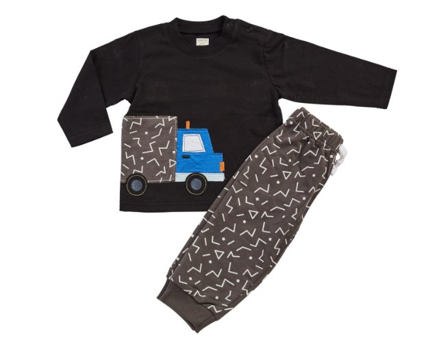 חליפת מעבר משאית שחור מכנס פרנצ׳ טרי