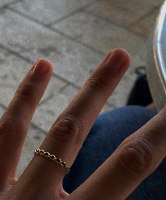 טבעת סלין זהב 14K יהלומים שחורים