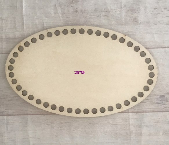 תחתית עץ אליפסה, תחתית אליפסה לסלסלה, תחתיות לסלסלה,תחתית עץ אובלית לסלסלה סרוגהבסיס עץ לסלסלה סרוגה , תחתית עץ לחוטי טריקו