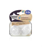 זוג מוצצים לשימוש יומי שקוף טומי טיפי Closer to Nature Newborn  0-2