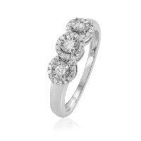 טבעת משובצת יהלומים בזהב צהוב או לבן 14 קראט 812483 