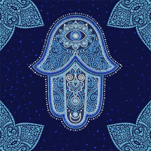 ריקמת חרוזים 30X30 - חמסה