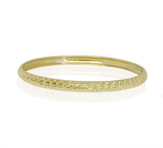 צמיד מרוקאי חריטת לייזר קוטר 15 סמ זהב 14 קרט