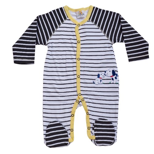 אוברול טריקו ארוך כלבים דלמטיים פסים שחור