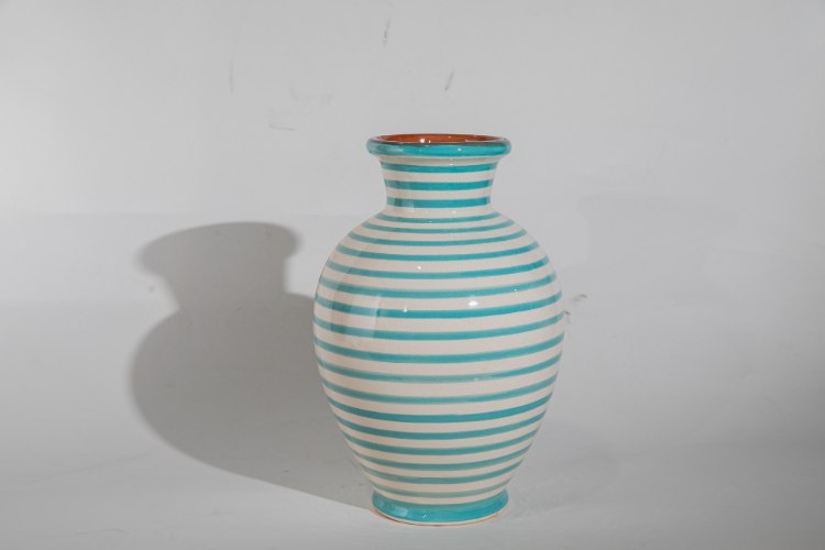 ואזה טורקיז לבן פסים L