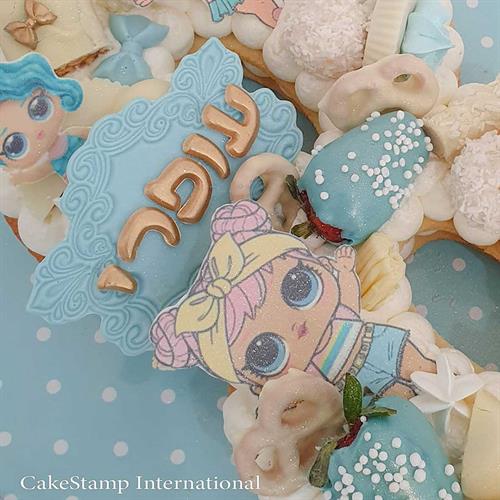 מסגרת נטלי מאורכת למונוגרמה | מסגרת ליצירה בשוקולד | לקישוט עוגות וקינוחים מיוחדים