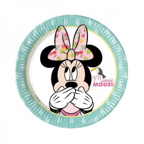 צלחות נייר 23 סמ 8 יח- דגם מיני טרופי