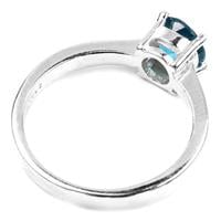 טבעת מכסף משובצת אבן טופז כחולה RG5720 | תכשיטי כסף 925 | טבעות כסף