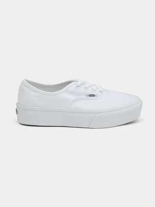 all white authentic vans