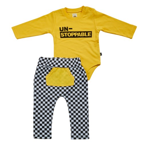 חליפת מעבר מרוצים צהוב