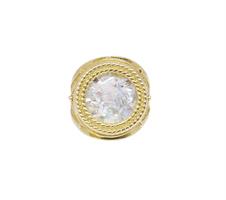 טבעת זהב 14Kמשובצת זכוכית רומית