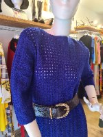 שמלה סרוגה כחולה מידה L