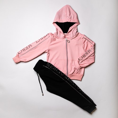 חליפה מעוצבת ורודה בנות