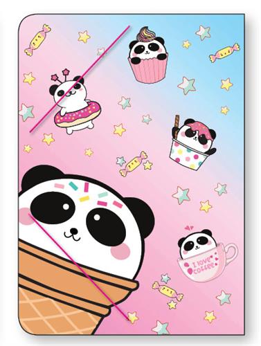 "LOOPY תיקיית גומי ‏‎PP בנות : פנדה מתוקים 2020"