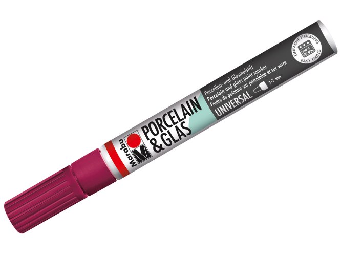 טוש מרבו לפורצלן וזכוכית 1 מ"מ - פטל