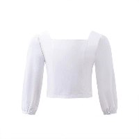 חולצה לבנה קשירה מאחורה VIEW - מידות 4-16