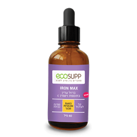 --  IRON MAX – ברזל נוזלי בספיגה גבוהה -- 15 מג ברזל  ן  40  מל ויטמין C  ן EcoSupp