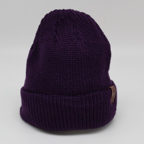 כובע צמר מבוגר סרוג סגול