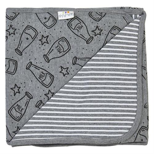 שמיכה בקבוקי חלב אפור מלאנג'