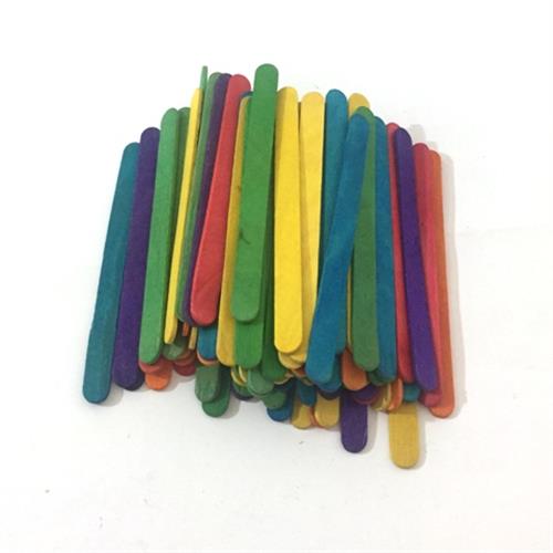100 מקלות ארטיק צבעוני