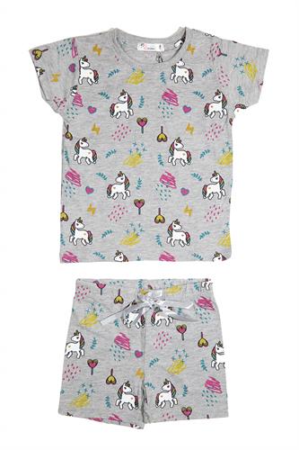 פיג׳מת חד קרן אפורה