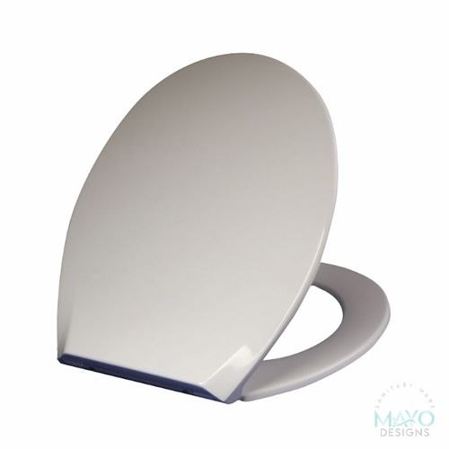 מושב אסלה טריקה שקטה | מושב איכותי ונשלף בקלות | עיצוב דק בצבע לבן/פרגמון