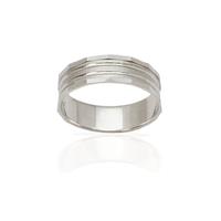 טבעת נישואין בשילובי טקסטורות מאט מוטות ופסים מבריקים- דגם M157