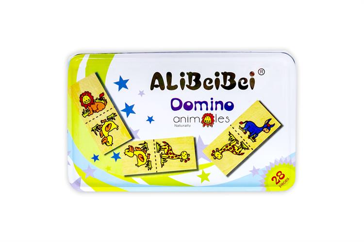 דומינו בקופסת פח- חיות (28 חלקים)