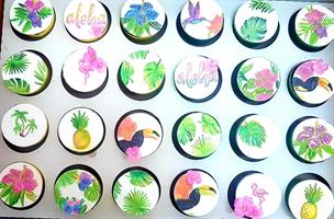 משטח טקסטורה גן טרופי תוכי