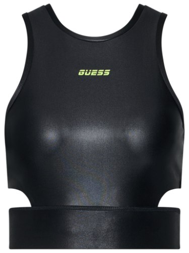 גוזית ספורט שחור ניאון פתחים GUESS