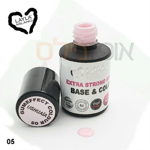 ג'ל בסיס 05 בגוונים  EXTRA STRONG RUBBER לילה מילאנו LAYLA MILANO