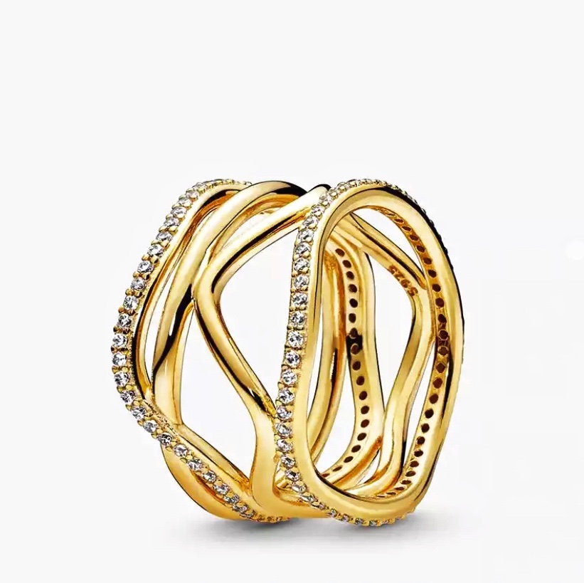 Shilat" ring in gold plating"